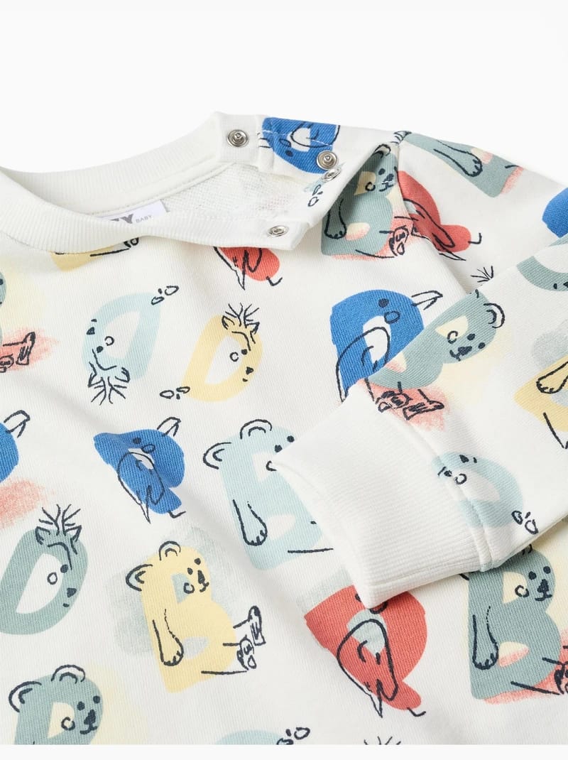 Letter Print Jogging Set - White (2/2.5 Years)Available in stock