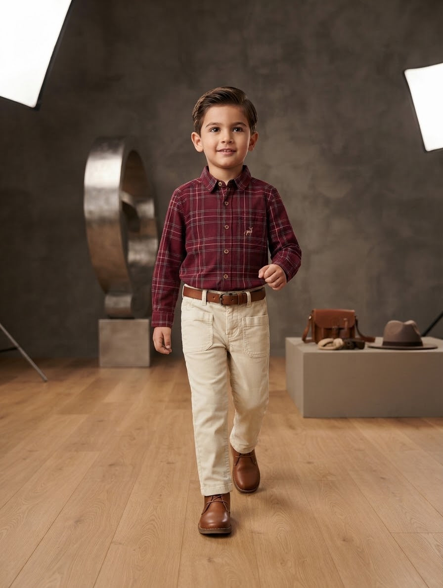 Checked Kappahl shirt & pant set 2 pcs (3-4 Years)Available In Stock