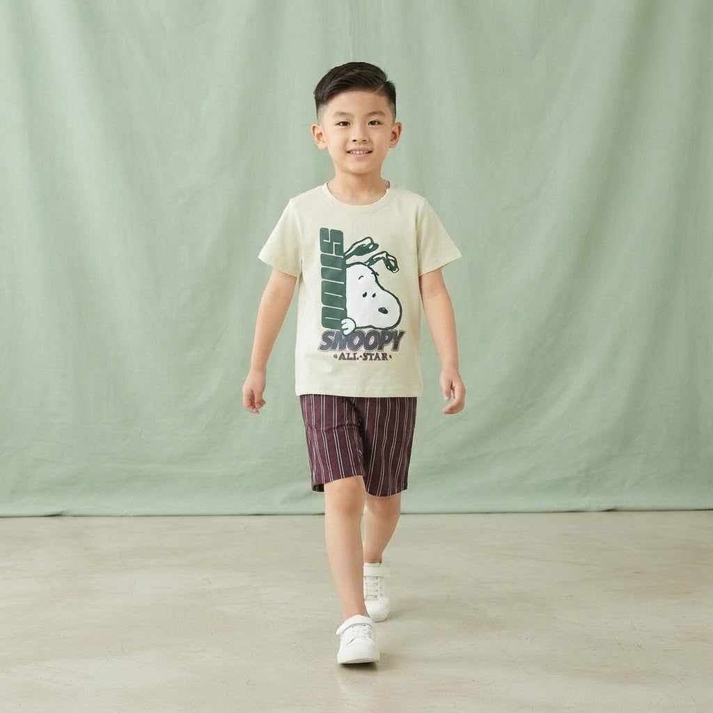 China Imported  Printed 2-piece Summer Set T-shirt & Half pant  (7/8 Years)Available in stock