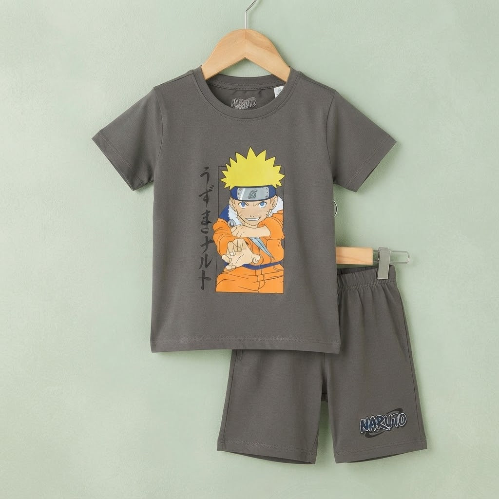 China Imported  Printed 2-piece Summer Set T-shirt & Half pant  (7/8 Years)Available in stock