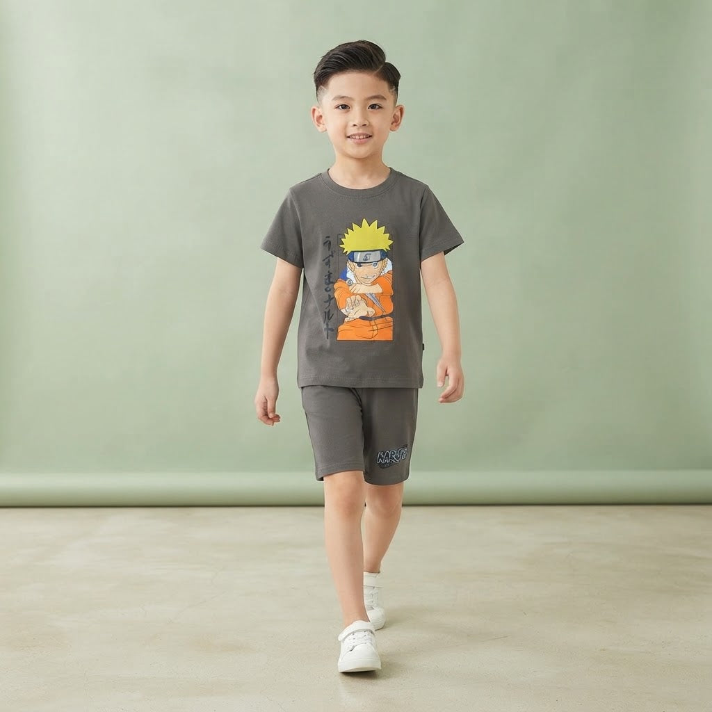 China Imported  Printed 2-piece Summer Set T-shirt & Half pant  (7/8 Years)Available in stock