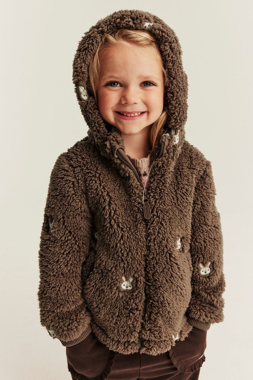 Pile jacket with rabbits (1-6 years) -Available in Stock