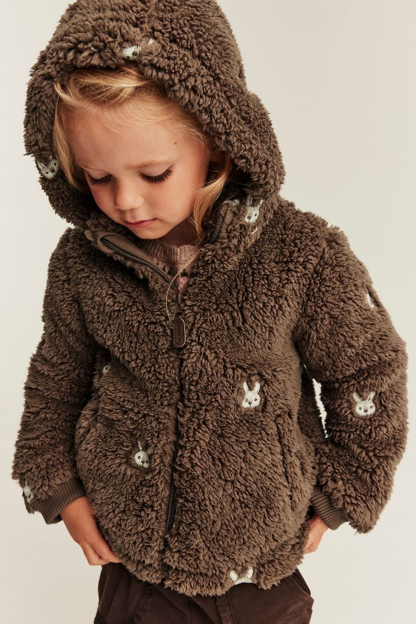 Pile jacket with rabbits (1-6 years) -Available in Stock