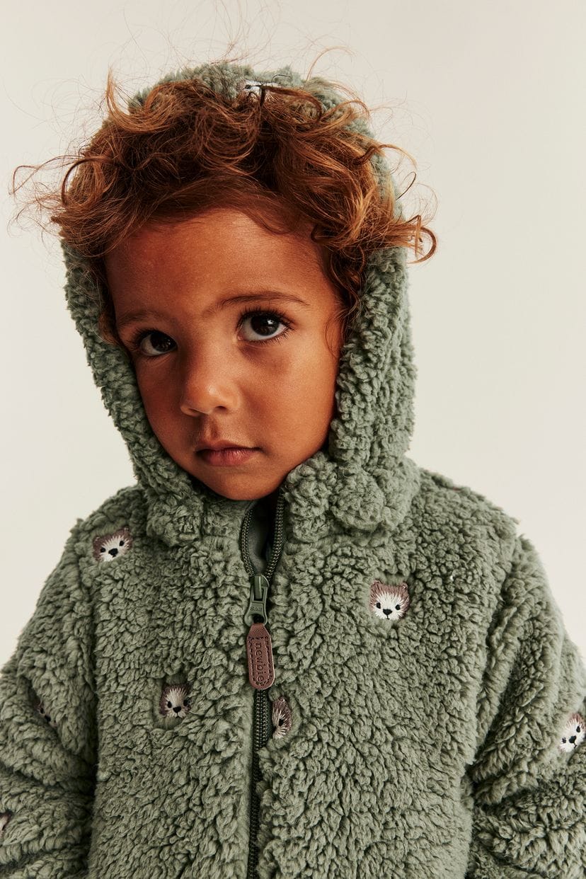 Pile jacket with rabbits (0-6 years) -Available in Stock