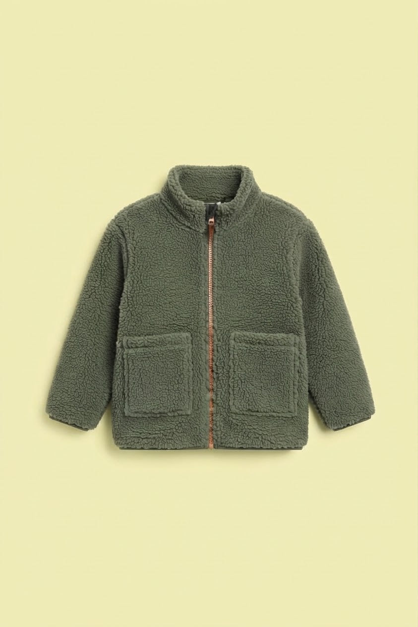 Pilé jacket with double pocket (8-10 years) -Available in Stock