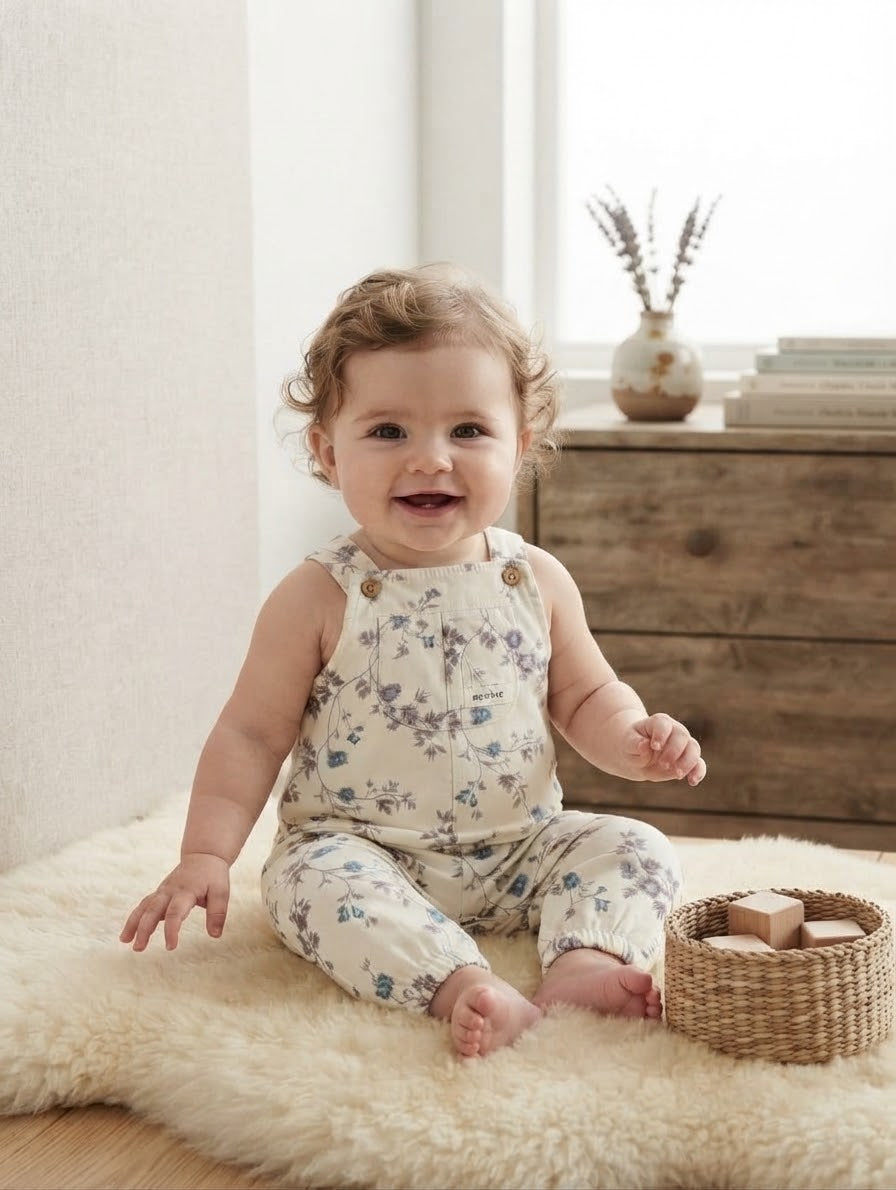 New Born Baby Floral dungarees 4-8 Month Available
