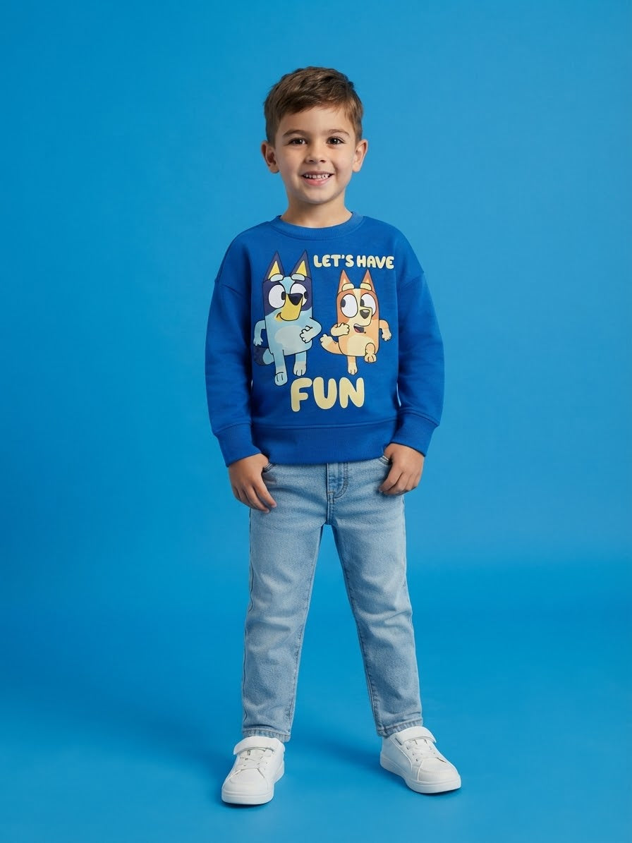 Imported Sinsay brand boys & girls sweatshirt mid blue  - (5-6 years) Available in stock