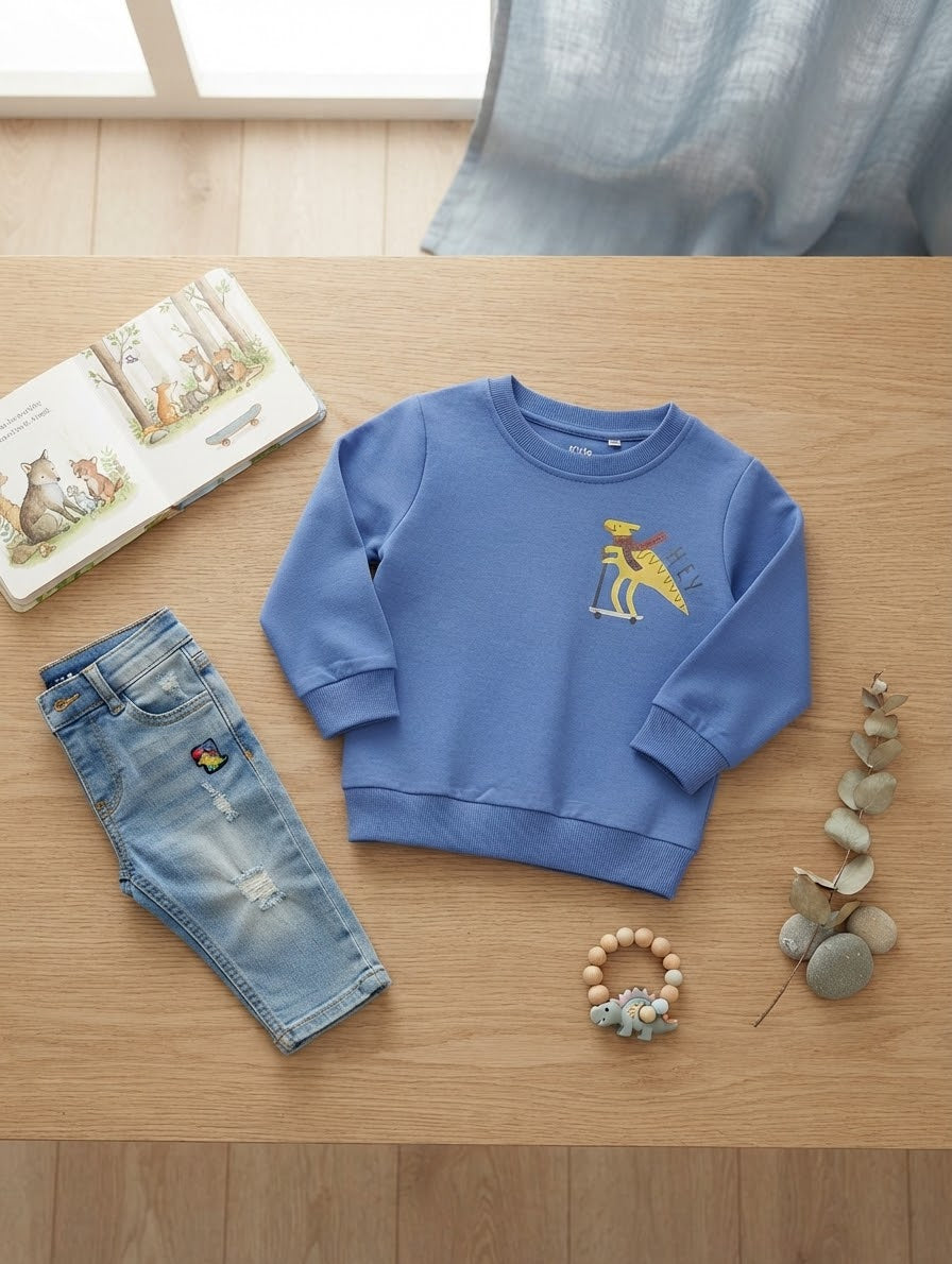 Imported George brand boys & girls sweatshirt mid blue  - (2-3 years) Available in stock