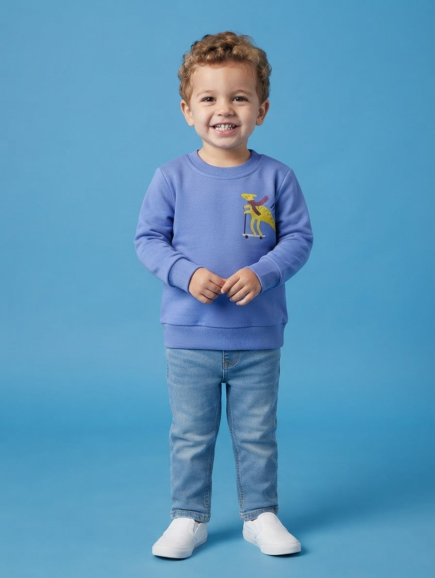 Imported George brand boys & girls sweatshirt mid blue  - (2-3 years) Available in stock