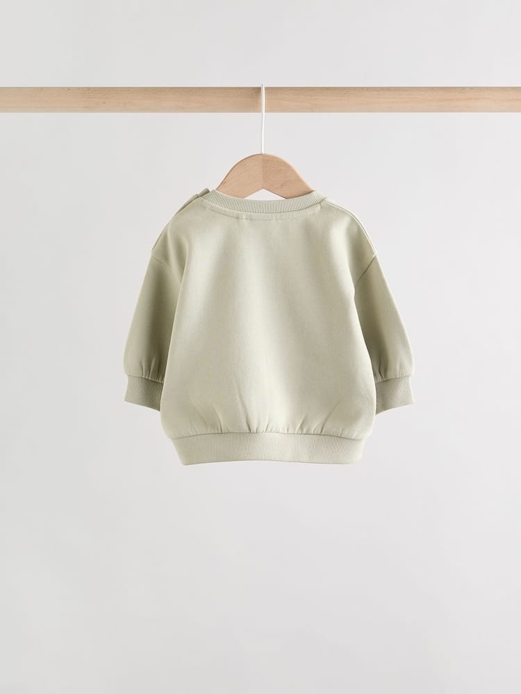 Next Sage Green Tractor Baby Sweatshirt  - (1.5-2.5years) Available in stock