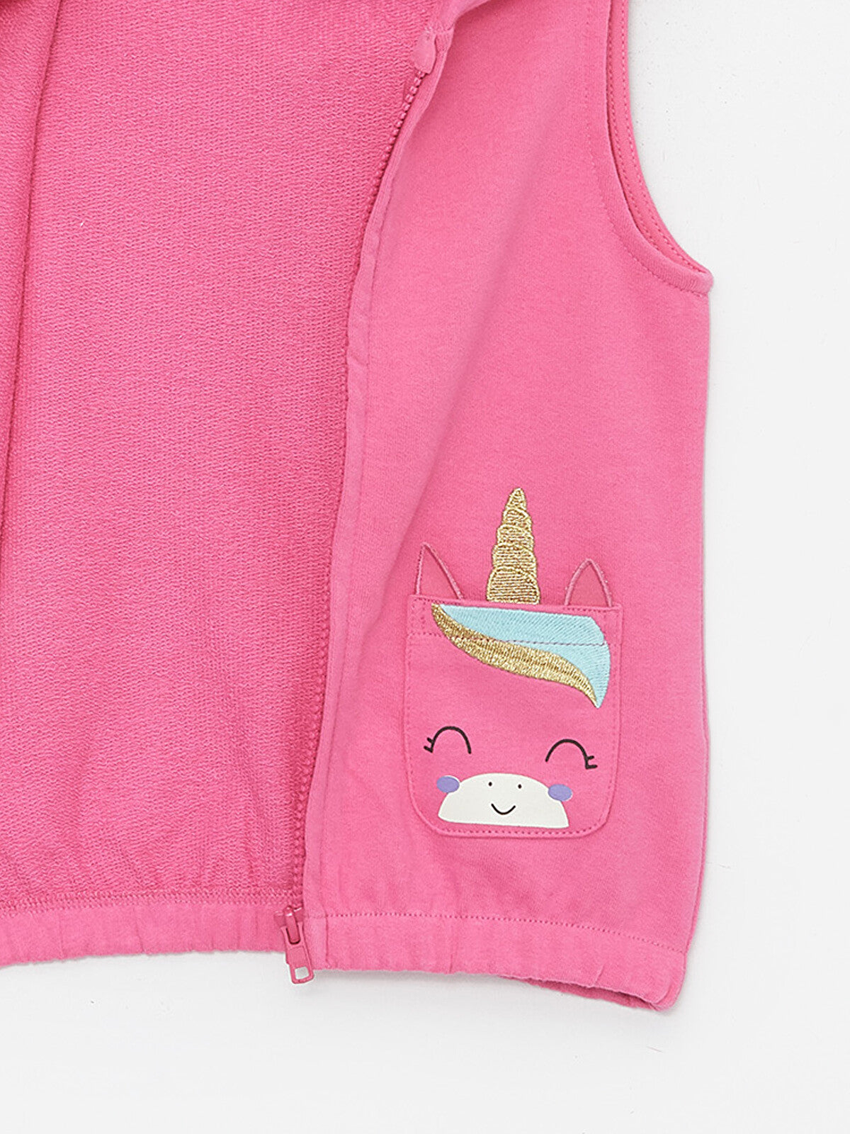 9-12 month LCW Kids Hooded Printed Baby Girls' Waistcoat Available in stock
