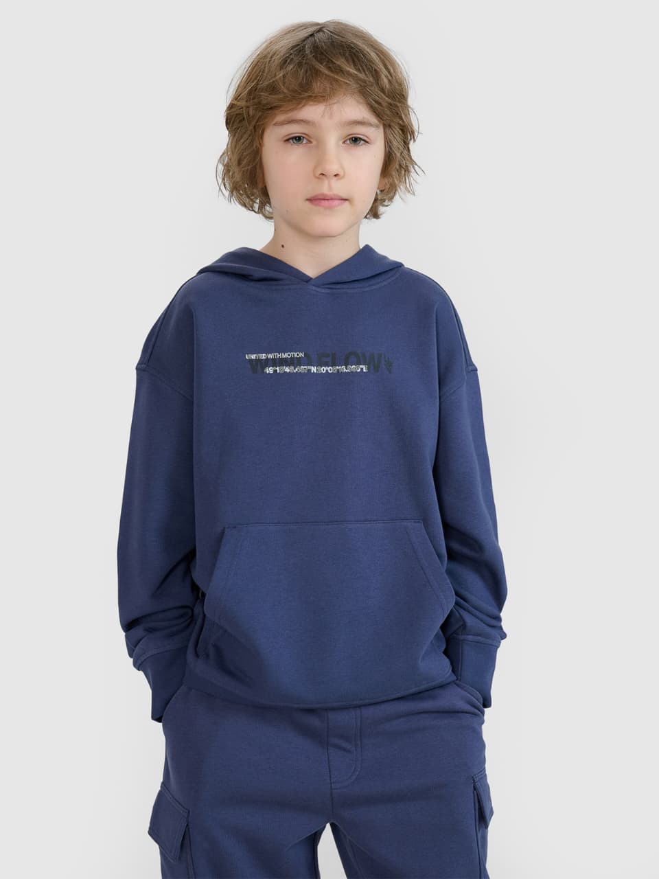 4F Brand Authentic Boys' Hoodie - grey-(8-12years) Available in stock