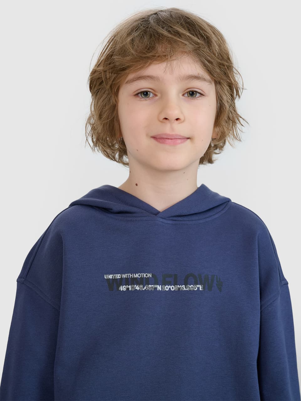 4F Brand Authentic Boys' Hoodie - grey-(8-12years) Available in stock