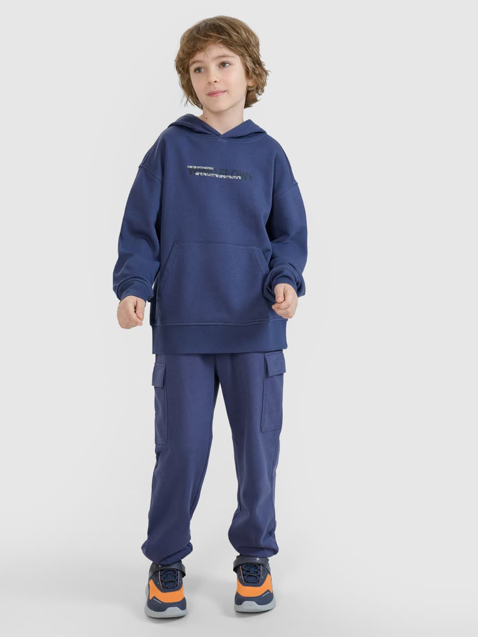 4F Brand Authentic Boys' Hoodie - grey-(8-12years) Available in stock
