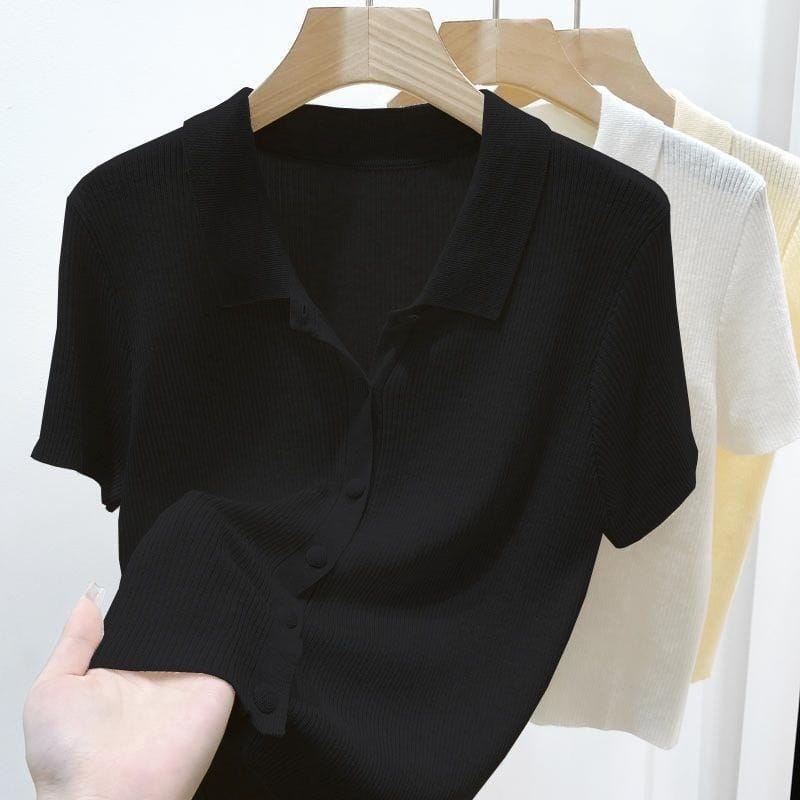 Imported Short-sleeve Shirts Women Leisure Summer Streetwear available In stock