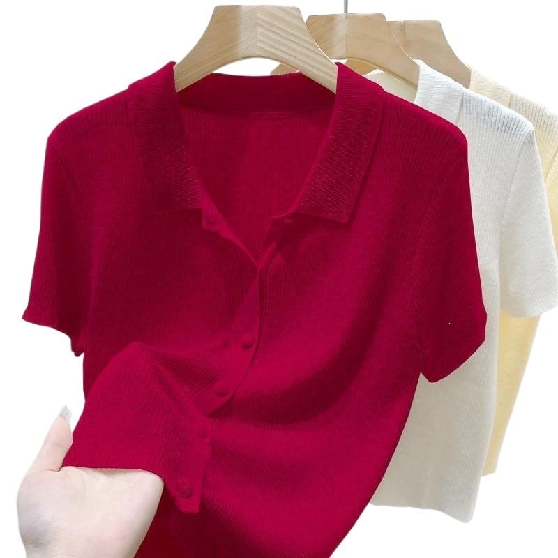 Imported Short-sleeve Shirts Women Leisure Summer Streetwear available In stock
