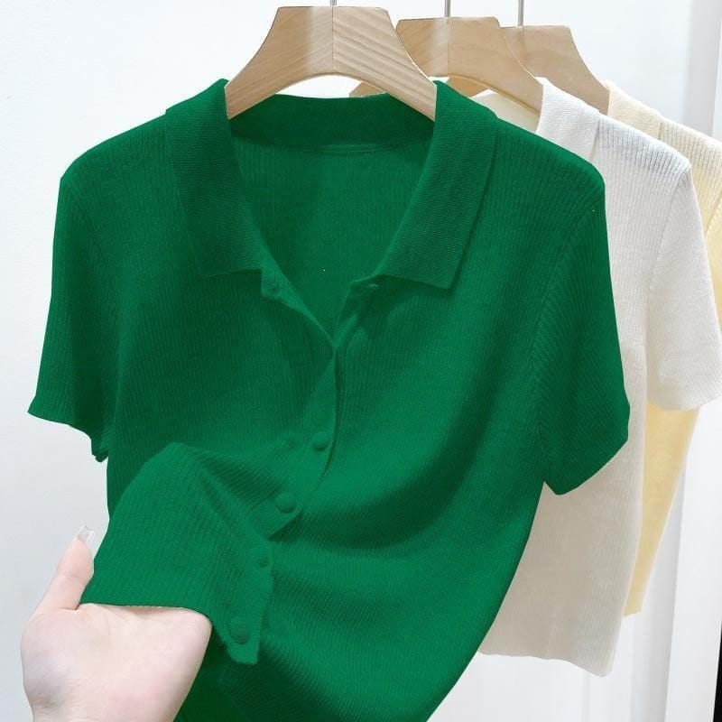 Imported Short-sleeve Shirts Women Leisure Summer Streetwear available In stock