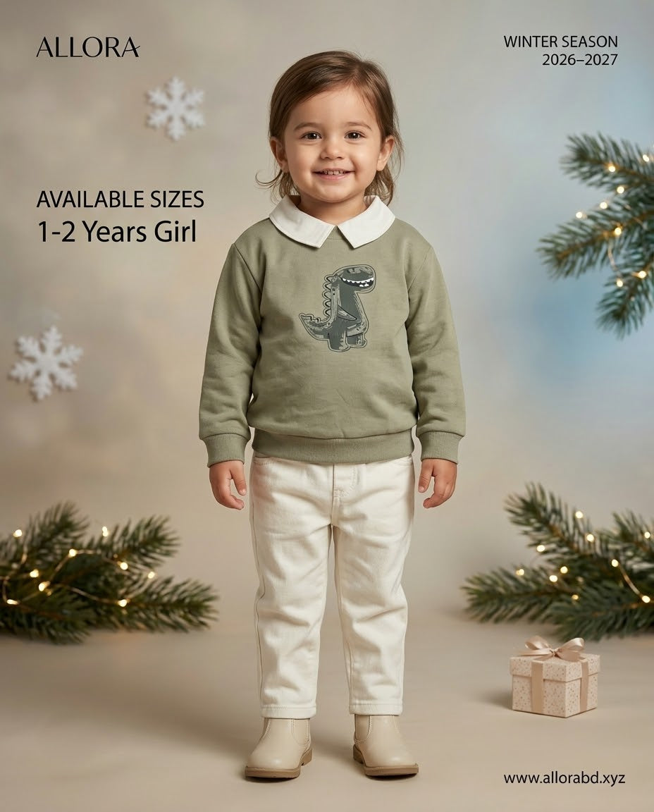 1-2 Years LC WAIKIKI GIRLS' SWEATSHIRT & TROUSER SET — Available In Stock