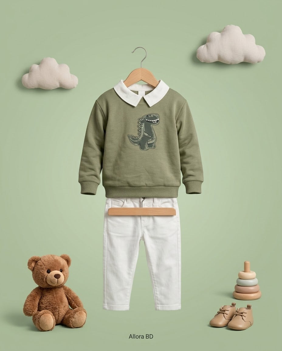 1-2 Years LC WAIKIKI GIRLS' SWEATSHIRT & TROUSER SET — Available In Stock