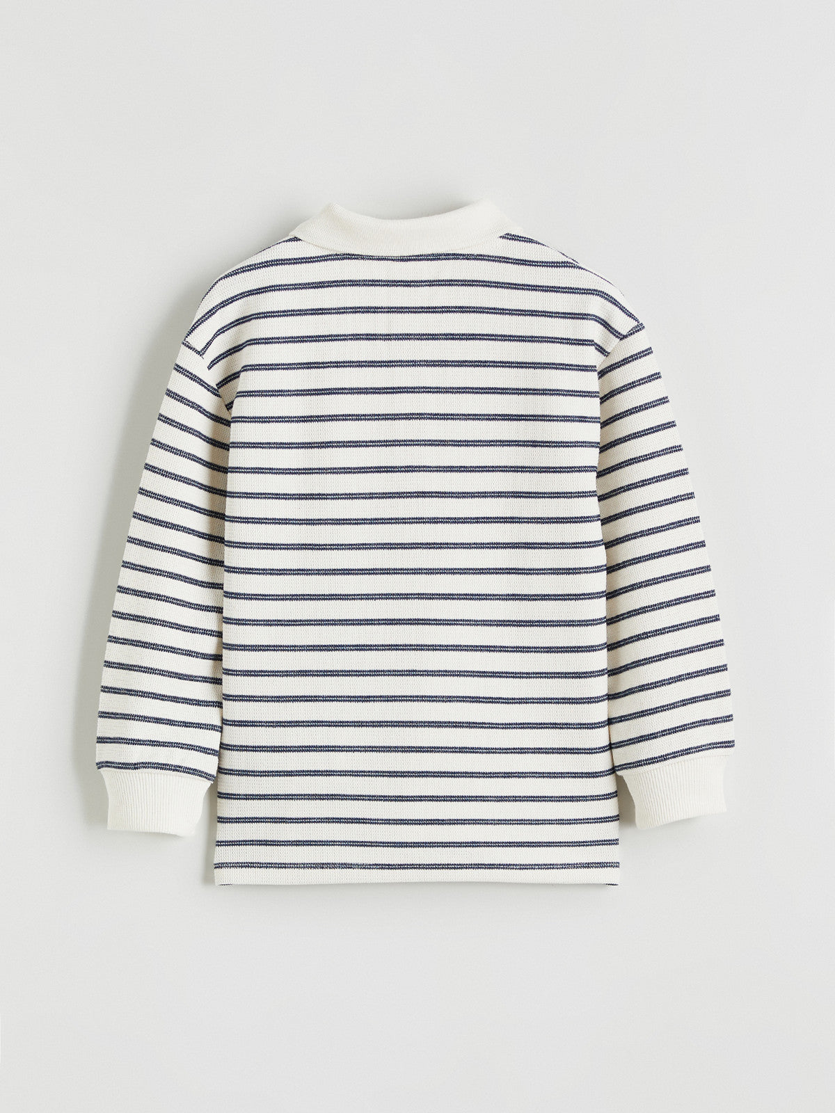 5-6 Years LCW Kids Polo Neck Striped Boys' Sweatshirt- Available in stock