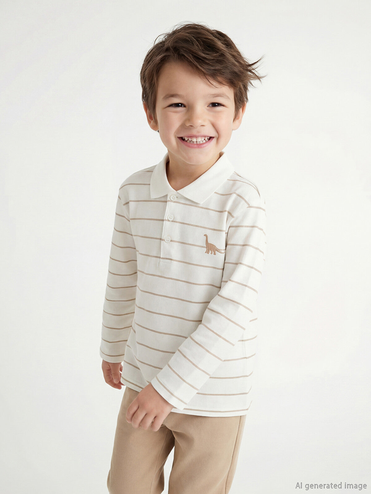 3-4 Years LCW Kids Polo Neck Striped Boys'  Available in stock
