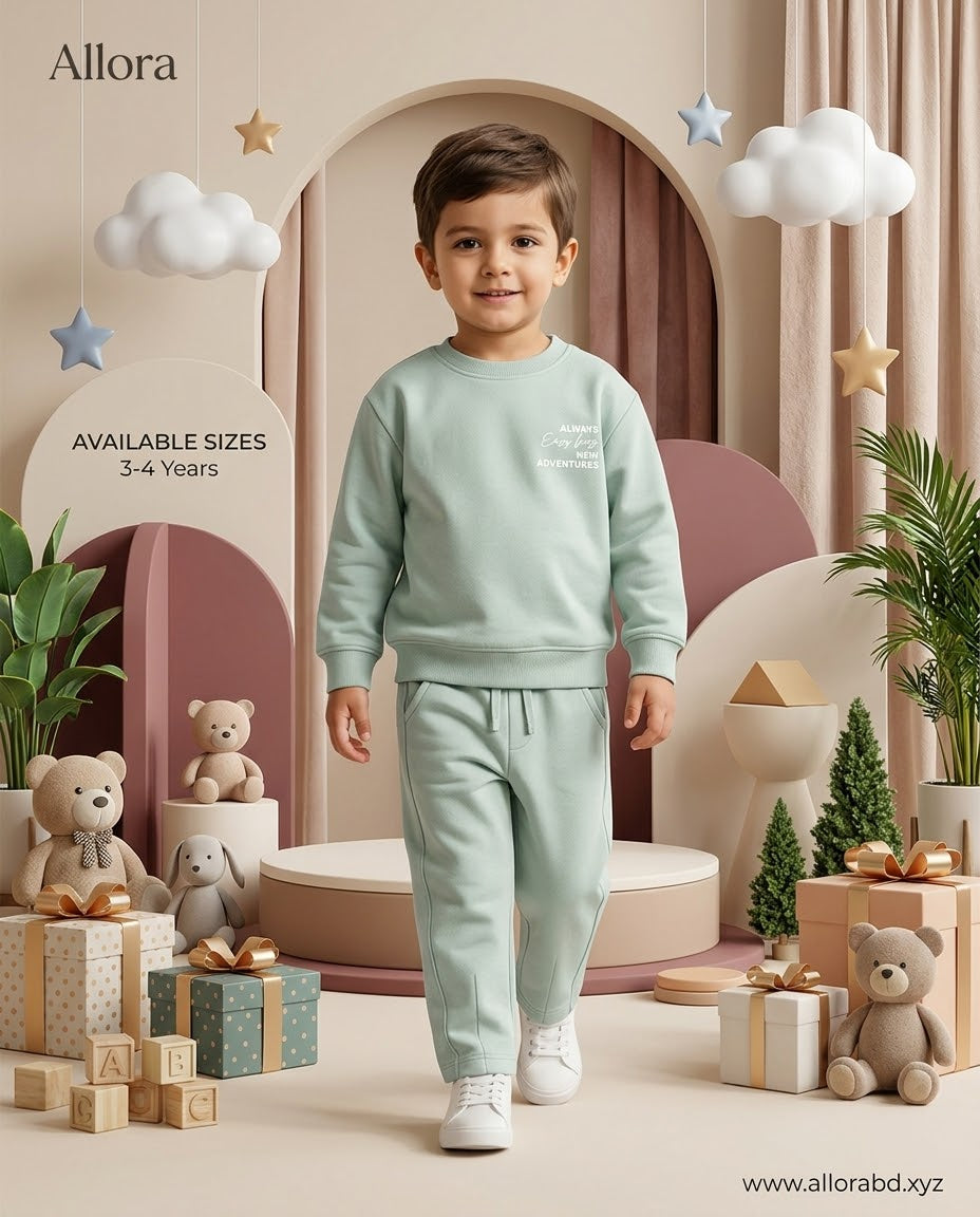 3-4Years LCW kids Printed Sweatshirt & Trouser Set Available in stock