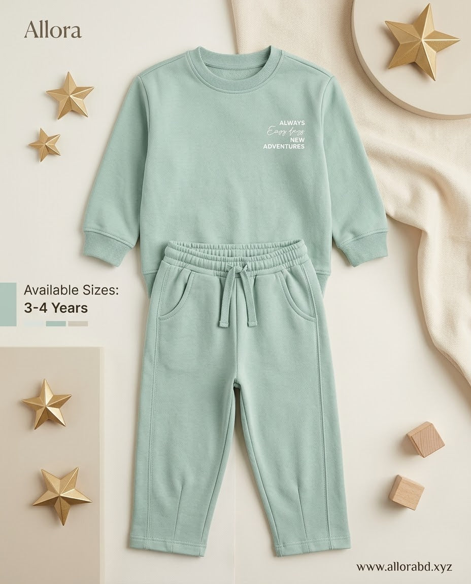 3-4Years LCW kids Printed Sweatshirt & Trouser Set Available in stock
