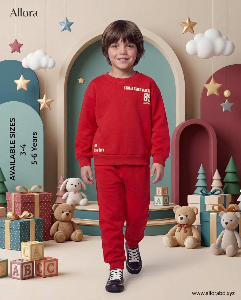 3-4/5-6 Years LCW kids Printed Sweatshirt & Trouser Set Available in stock