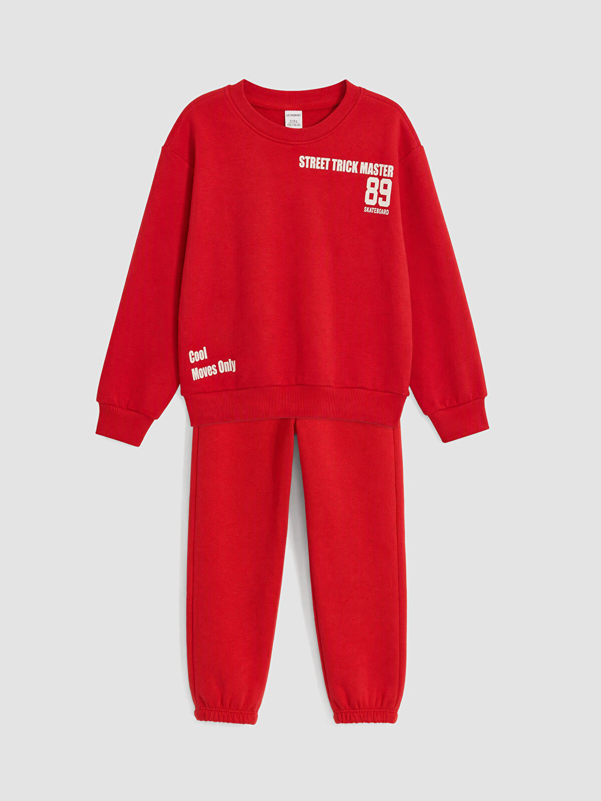 3-4/5-6 Years LCW kids Printed Sweatshirt & Trouser Set Available in stock