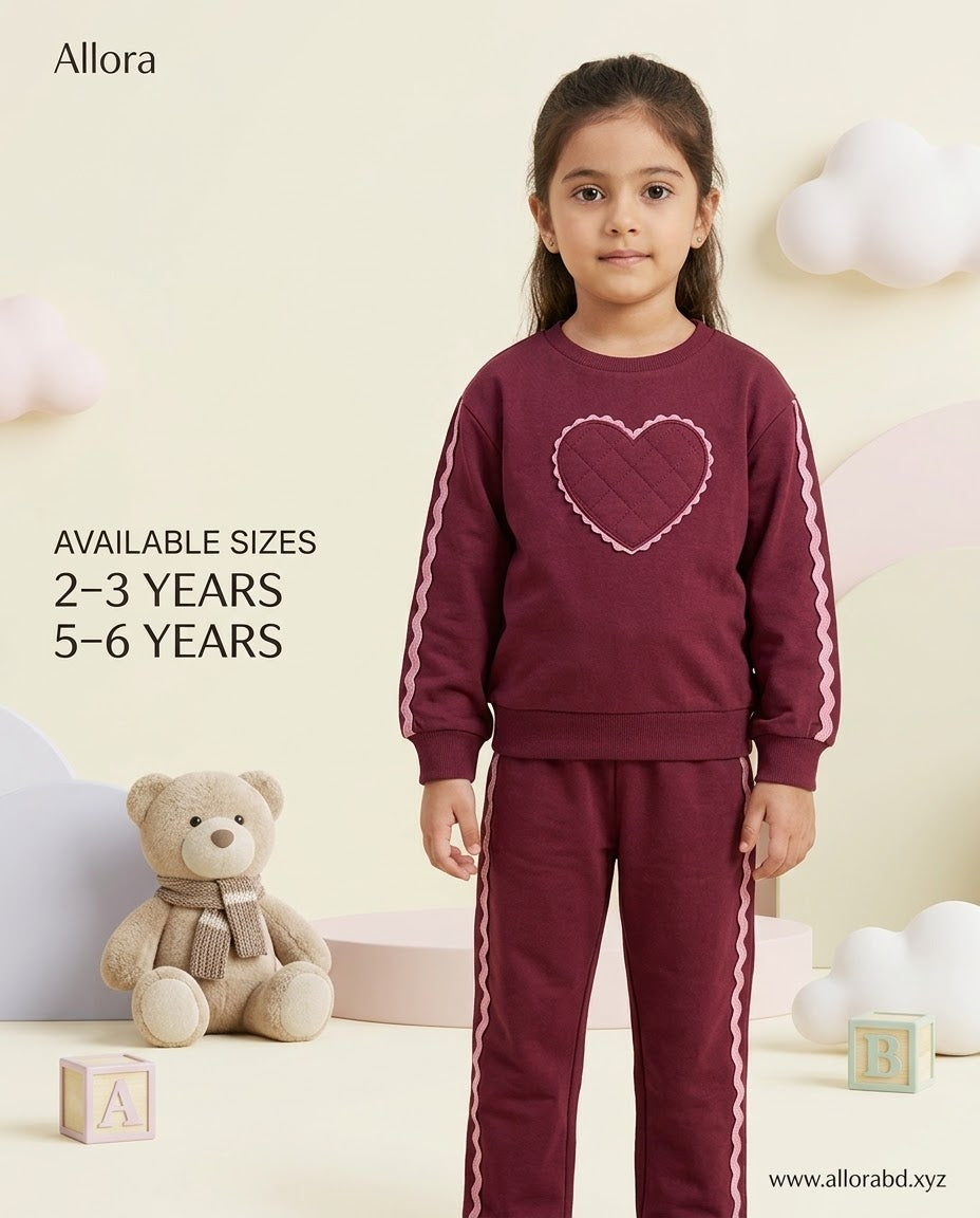 2-3/5-6 Years LCW kids Printed Sweatshirt & Trouser Set for Girls Available in stock