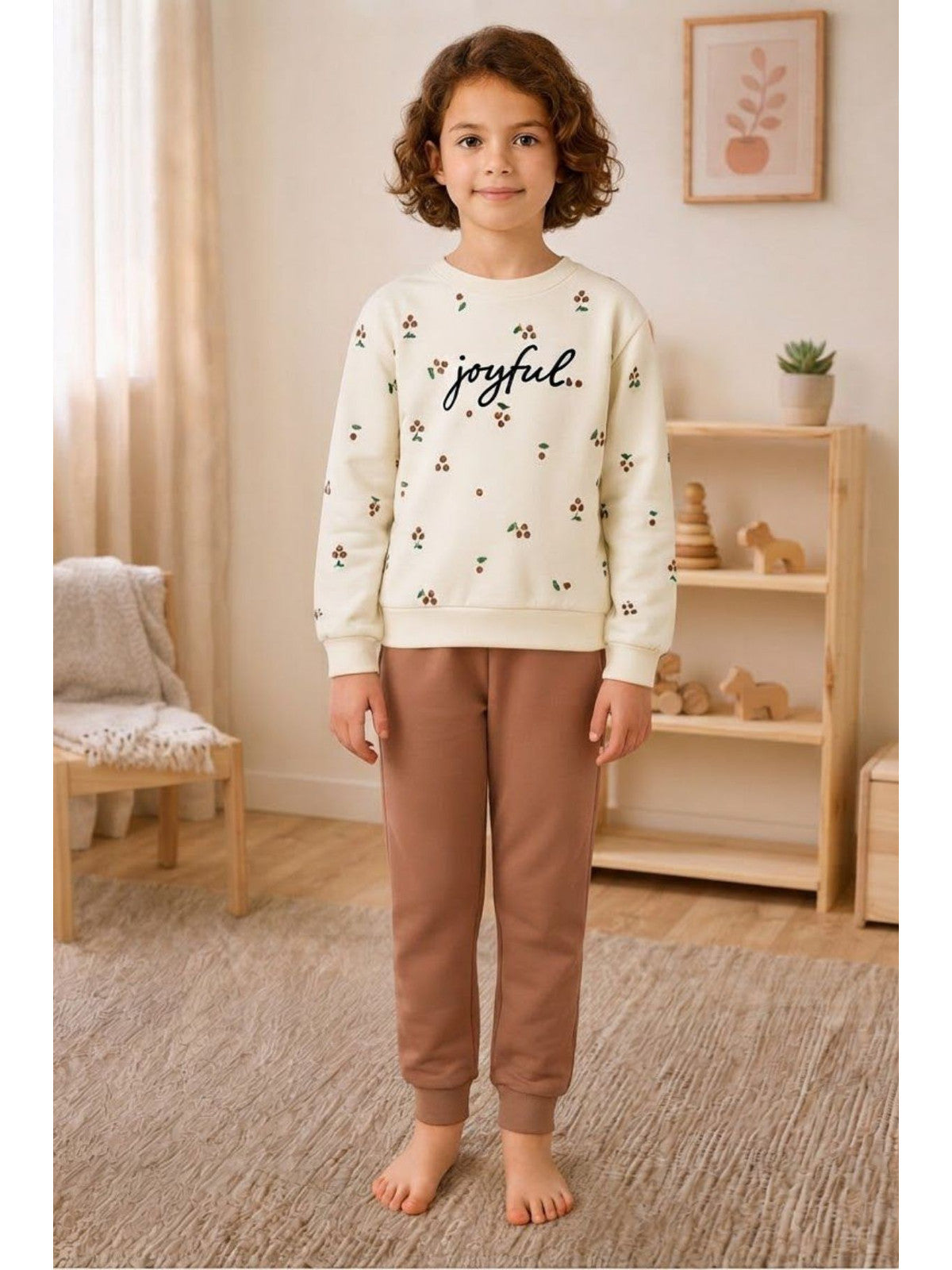3-4 Years LCW kids Printed Sweatshirt & Trouser Set for Girls Available in stock