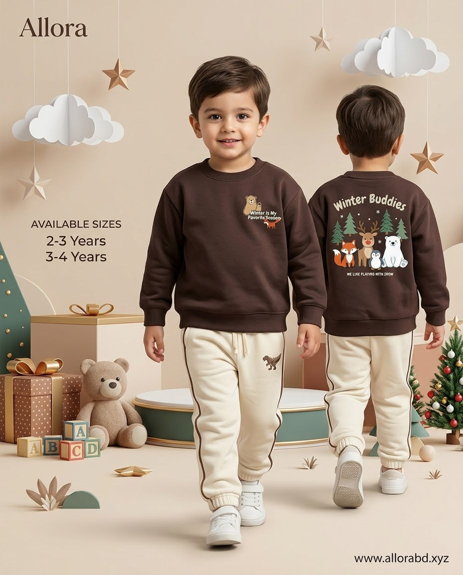 2-3 Years LCW kids Printed Sweatshirt & Trouser Set for Boys' Available in stock