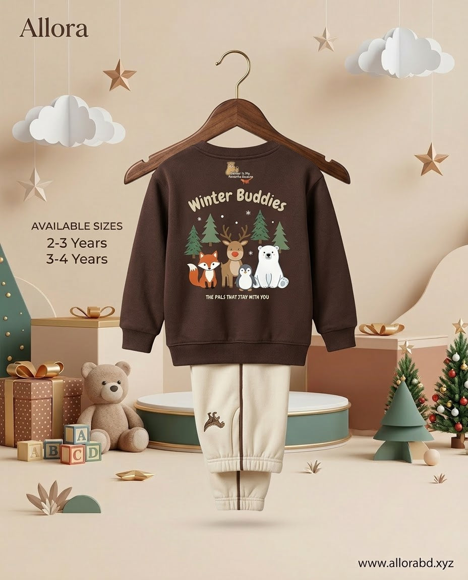 2-3 Years LCW kids Printed Sweatshirt & Trouser Set for Boys' Available in stock