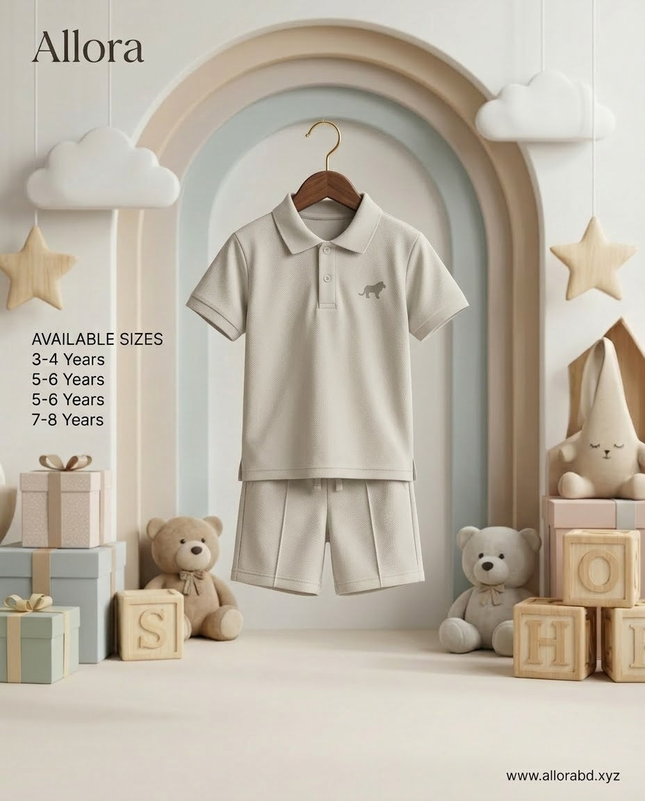 3-8 Years LCW Kids Polo Neck Boys' T-shirt And Shorts 2 Pack for Boys' Available in stock