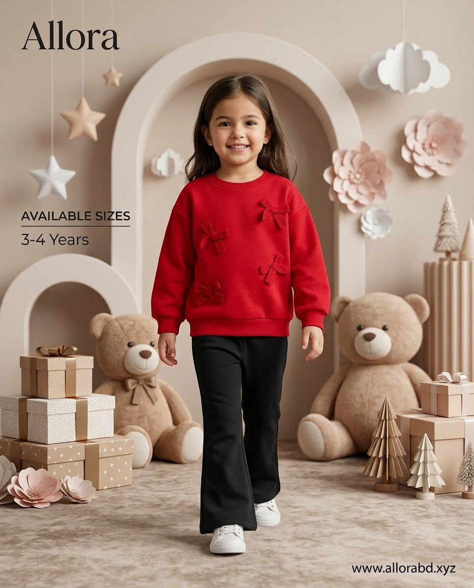 3-4 /5-6 Years LCW kids Printed Sweatshirt & Trouser Set for Girls' Available in stock