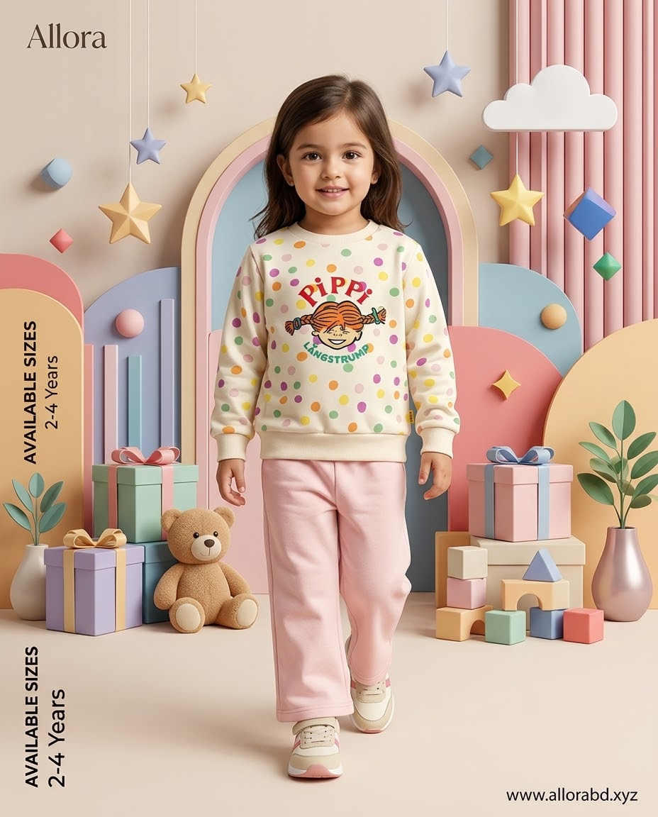 2-4 Years LCW kids Printed Sweatshirt & Trouser Set for Girls' Available in stock