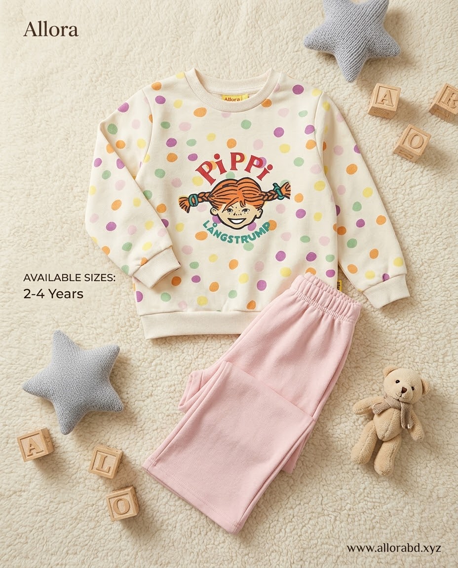 2-4 Years LCW kids Printed Sweatshirt & Trouser Set for Girls' Available in stock