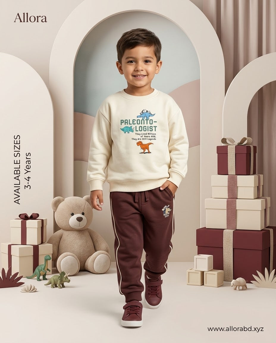 3-4 Years LCwaikiki kids Printed Sweatshirt & Trouser Set for Boys' Available in stock