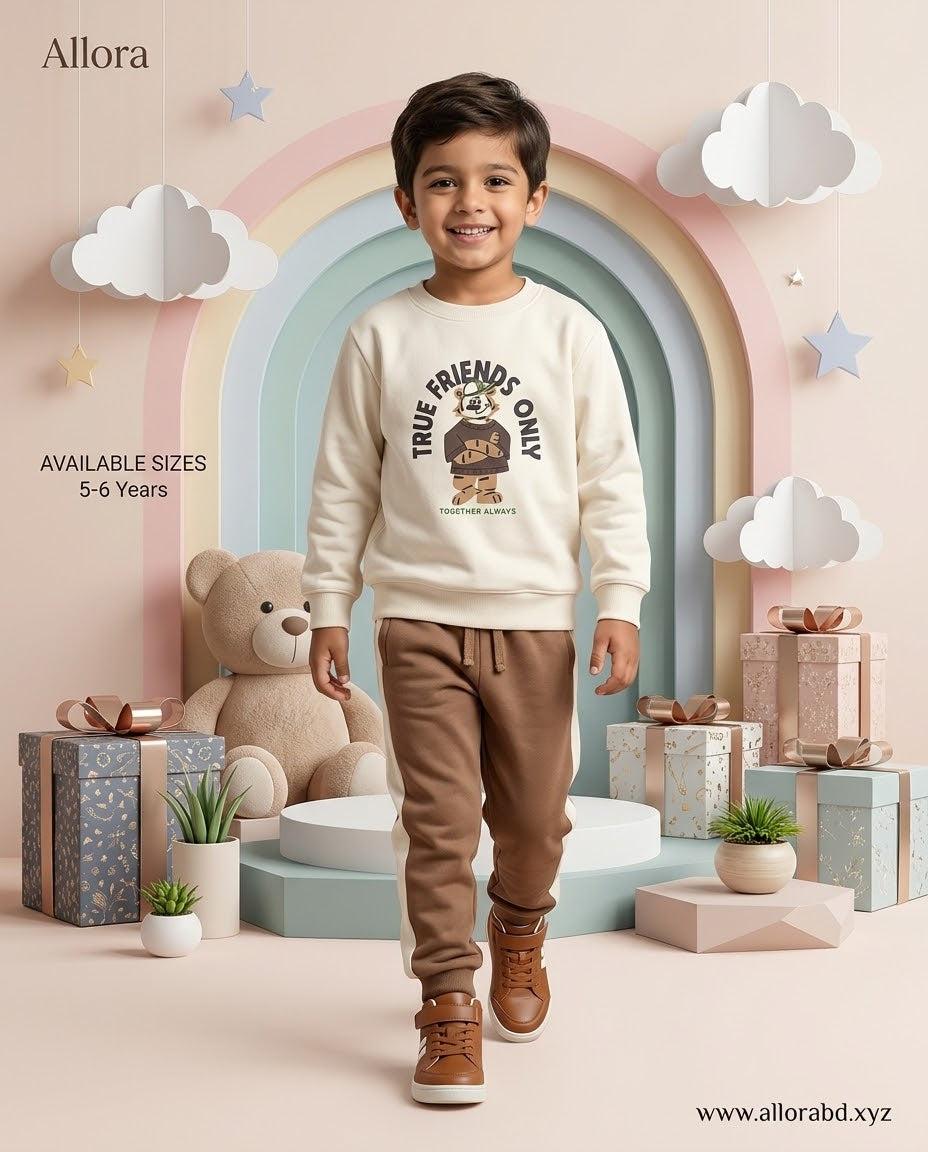 5-6 Years LCwaikiki kids Printed Sweatshirt & Trouser Set for Boys' Available in stock