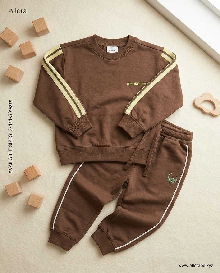 3-4/4-5 Years LCwaikiki kids Printed Sweatshirt & Trouser Set for Boys' Available in stock