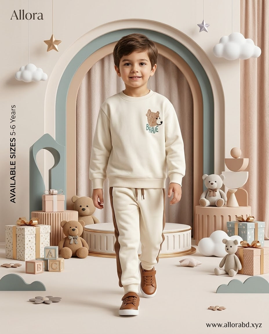 5-6 Years LCwaikiki kids Printed Sweatshirt & Trouser Set for Boys' Available in stock