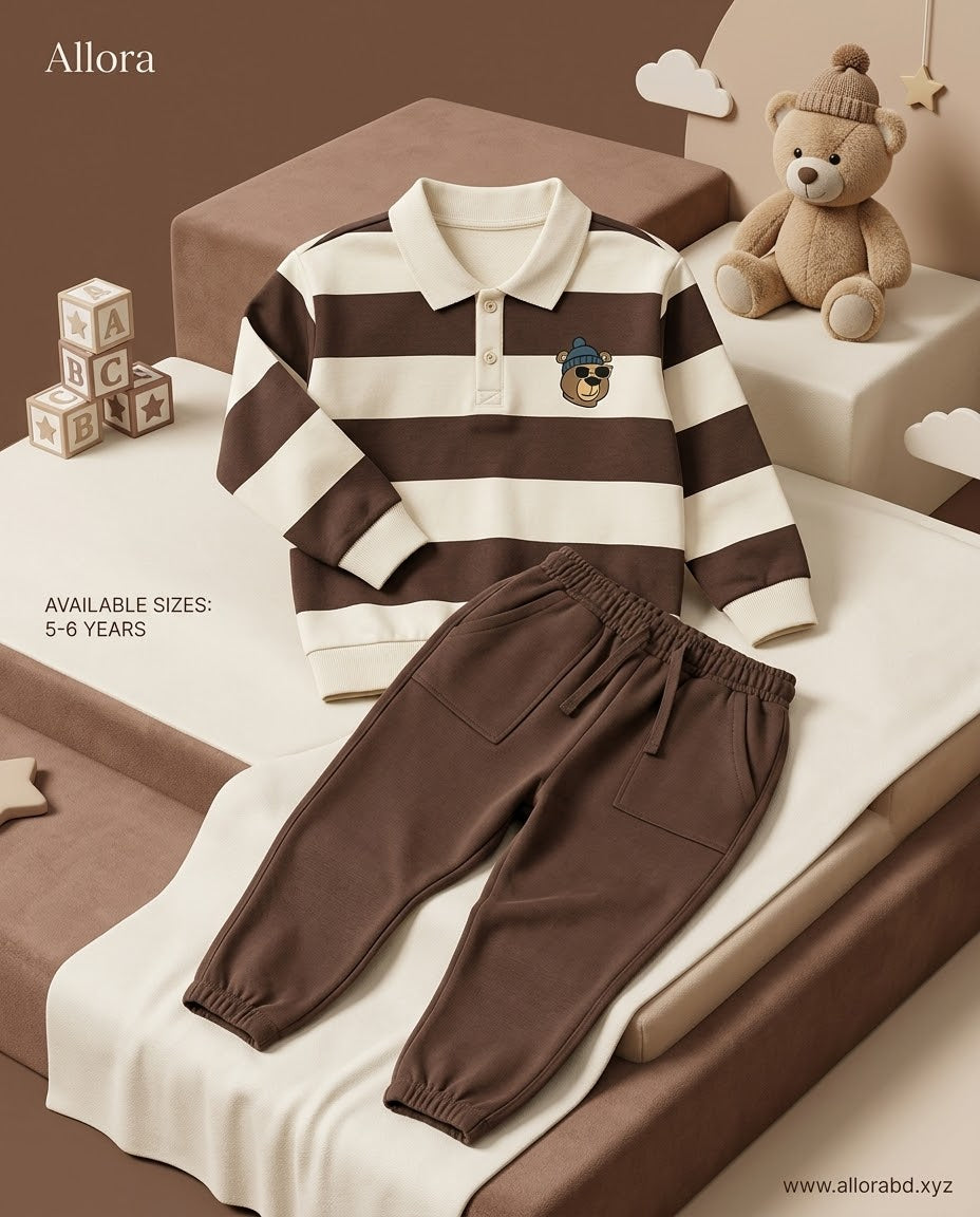5-6 Years LCwaikiki kids Printed Sweatshirt & Trouser Set for Boys' Available in stock