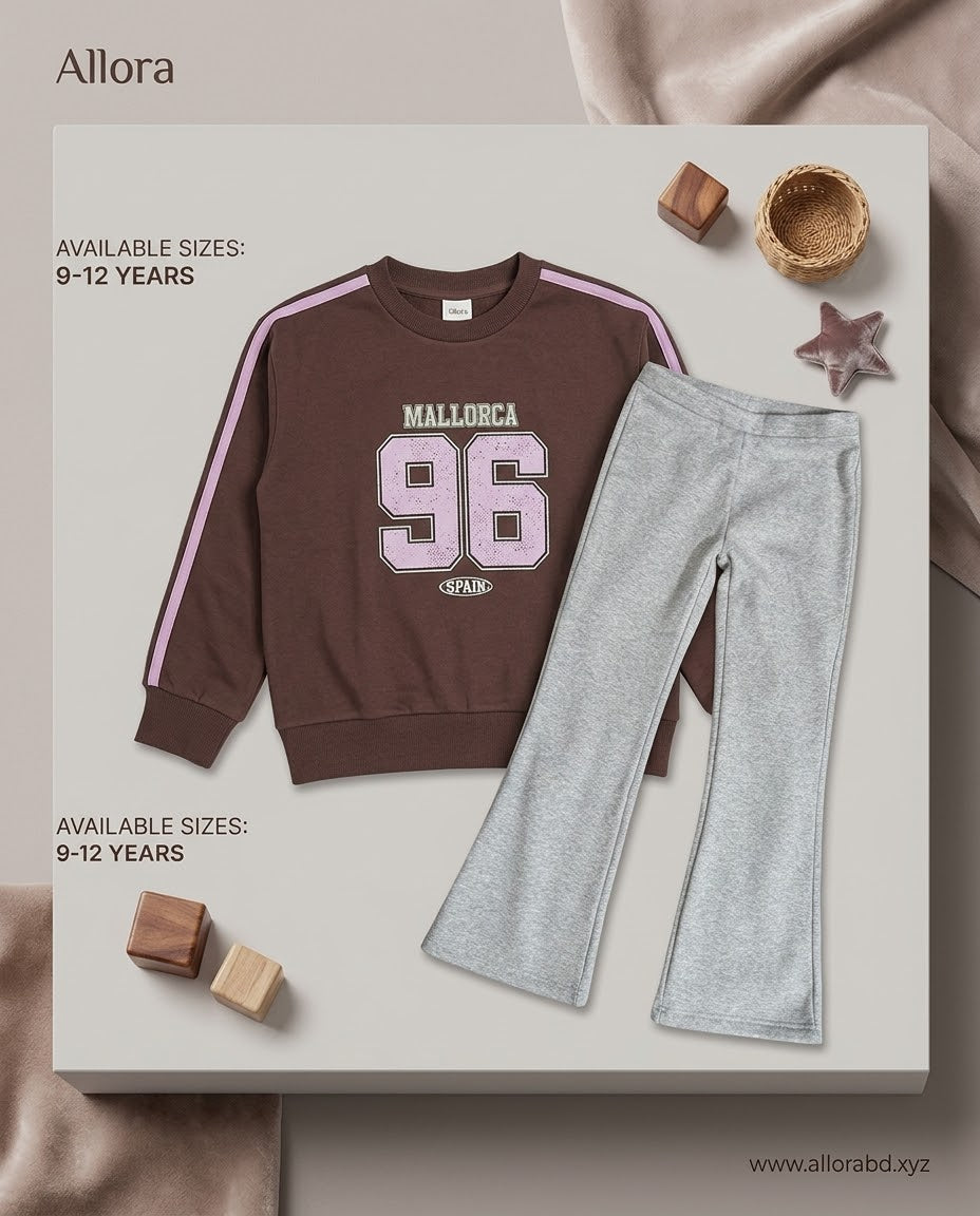 9-12Years LCwaikiki Girls Printed Sweatshirt & Trouser Set for Boys' Available in stock