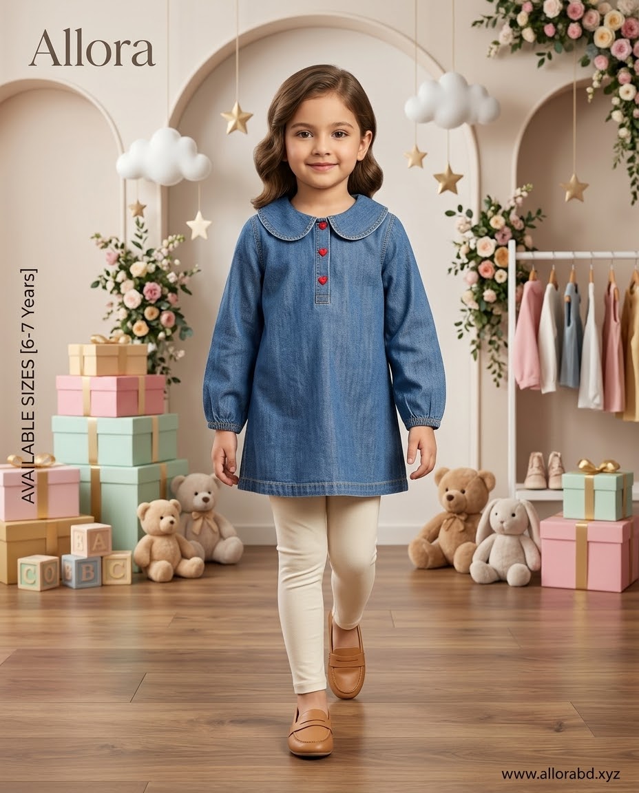 6-7 Years Kappahl  GIRLS’ DENIM DRESS Available in stock