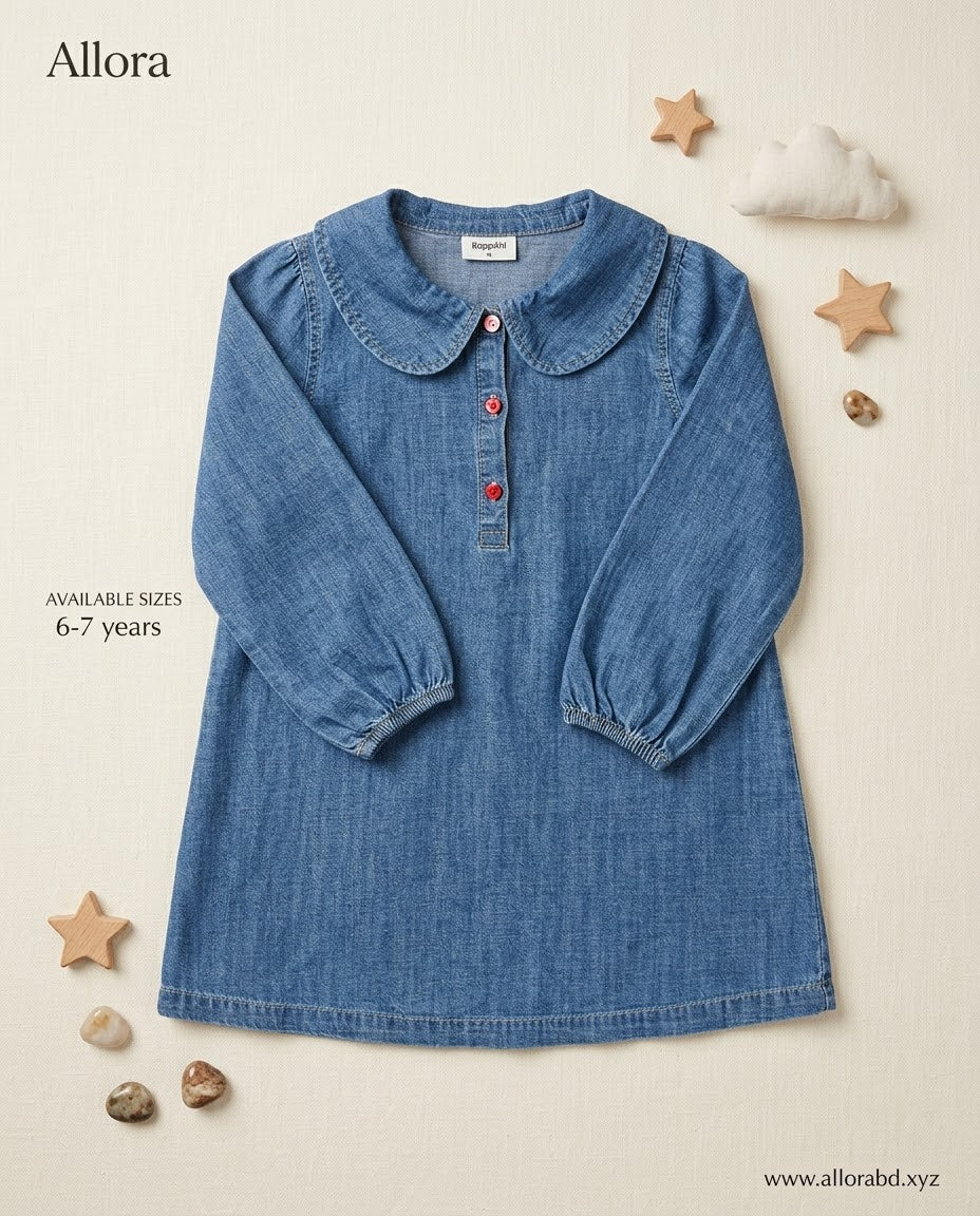 6-7 Years Kappahl  GIRLS’ DENIM DRESS Available in stock