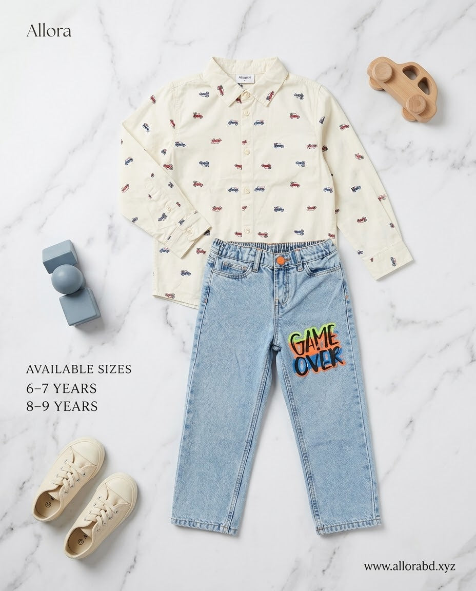 7-8 Years Imported Shirt & Pant set for boys' Available In Stock
