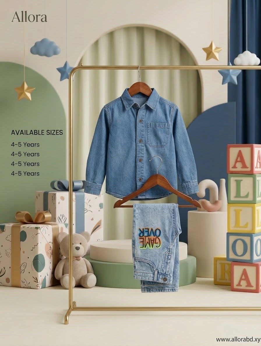 4-5 Years Imported Shirt & Pant set for boys' Available In Stock