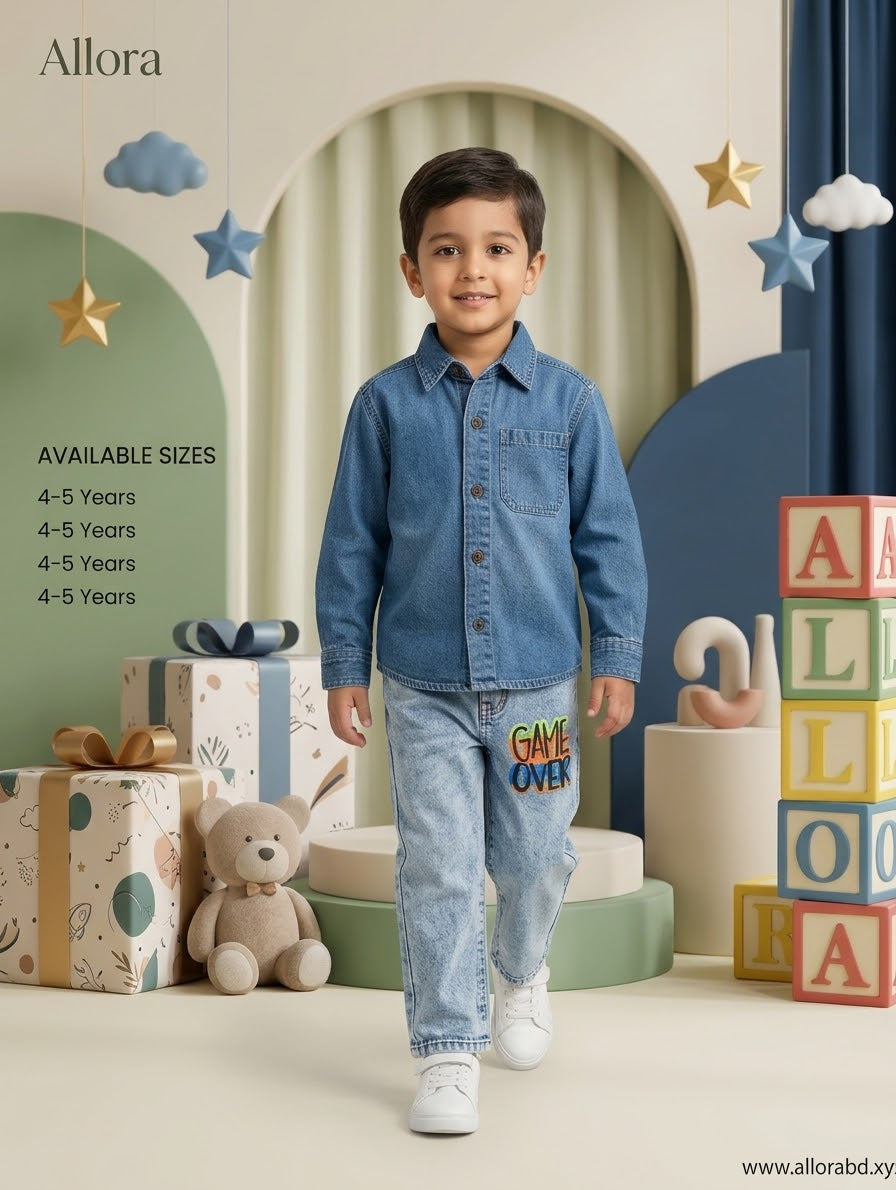 4-5 Years Imported Shirt & Pant set for boys' Available In Stock