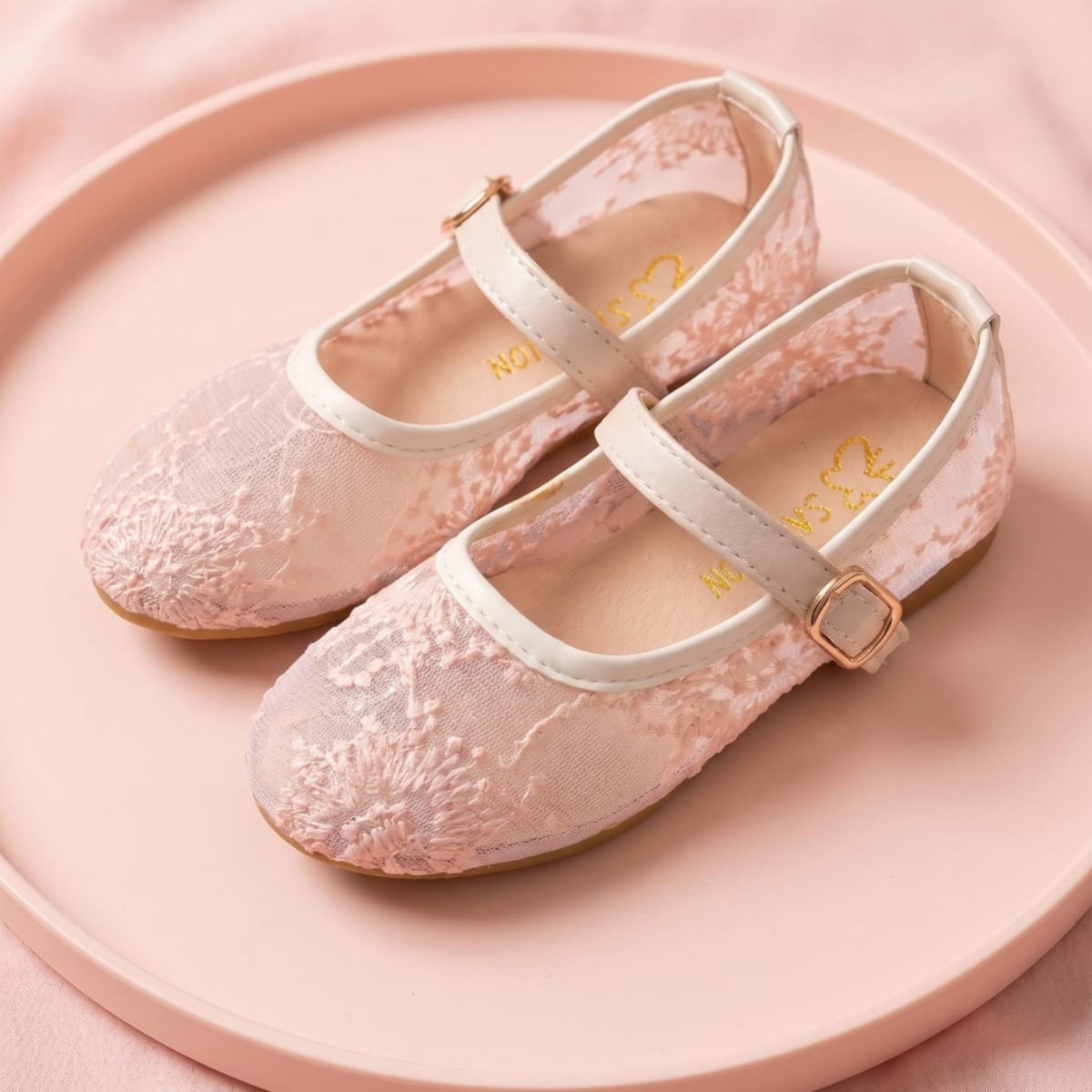 Girls' Lace Mary Jane Shoes