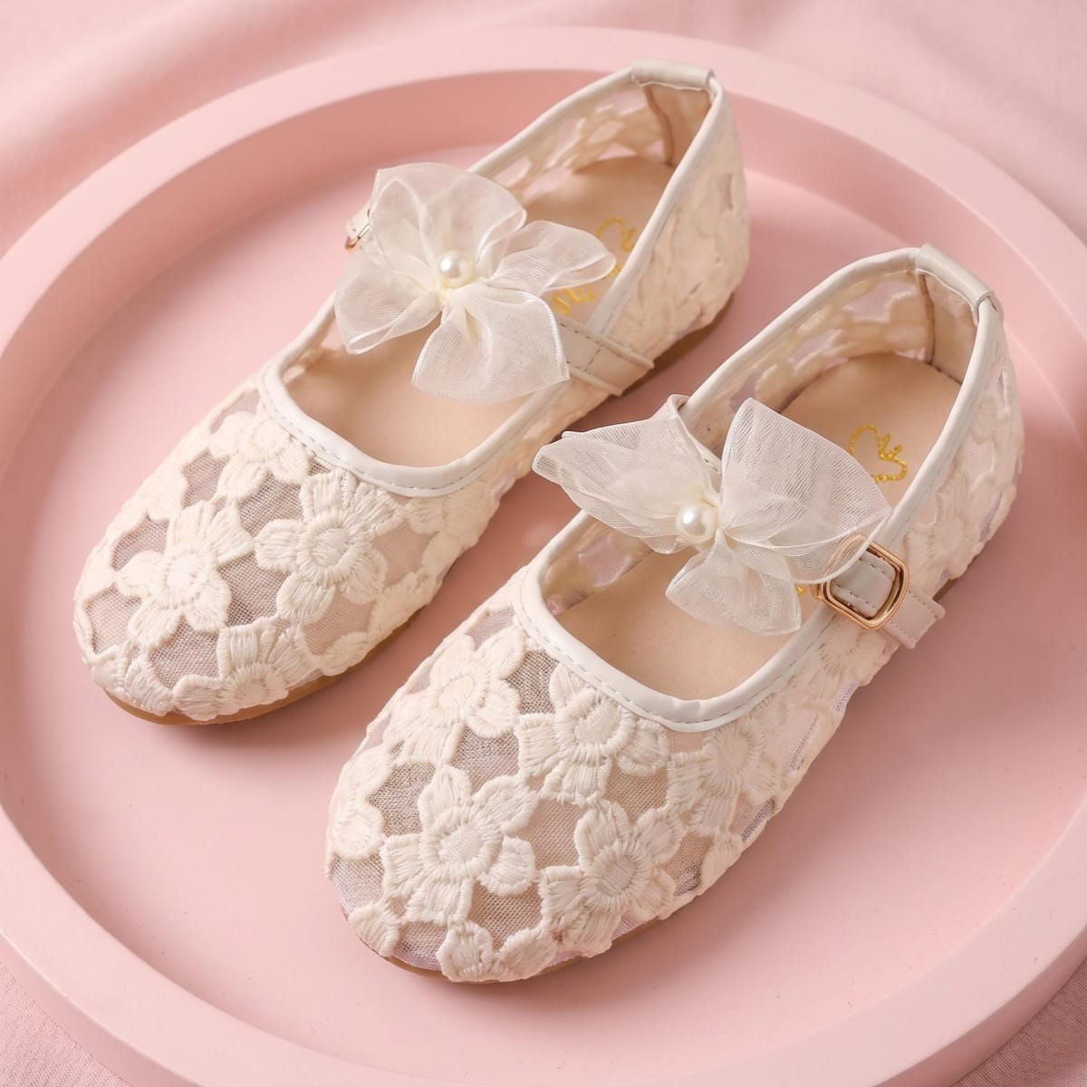 Girls' Lace Mary Jane Shoes